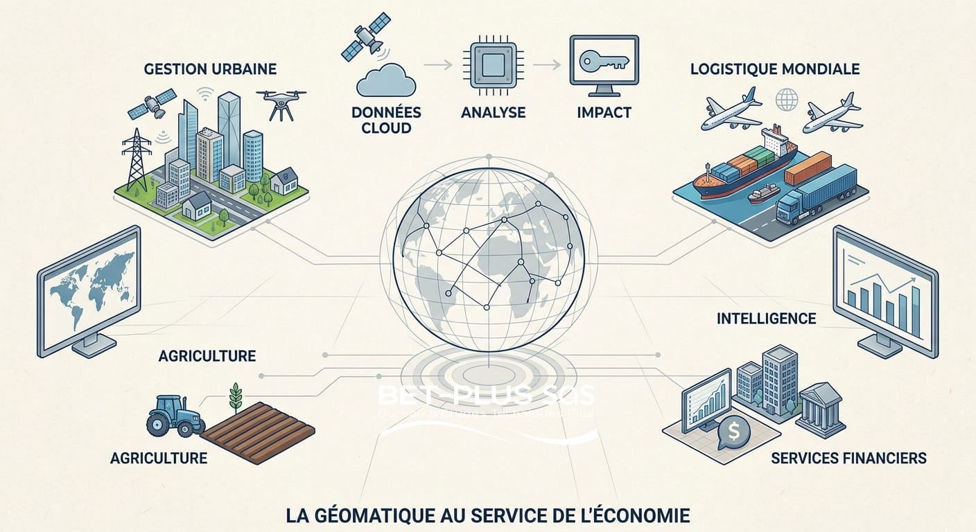 Le rôle de la géomatique et des SIG dans l’économie mondiale | BETPLUS-SN
